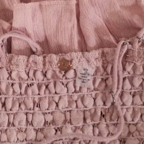 Free People Womens Adella Cami Pink Lace Ruffled Tank Top Pullover Size Small - Picture 4 of 7